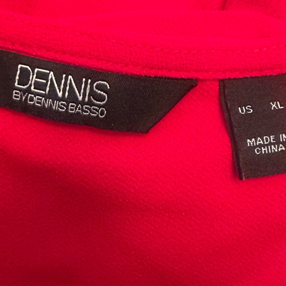Dennis Basso Red Women Round Neck Knit Top - Picture 5 of 5